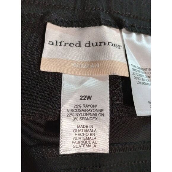 Alfred Dunner‎ Pants Ladies 22W Black Allure Slimming Modern Fit Stretch - Picture 4 of 7
